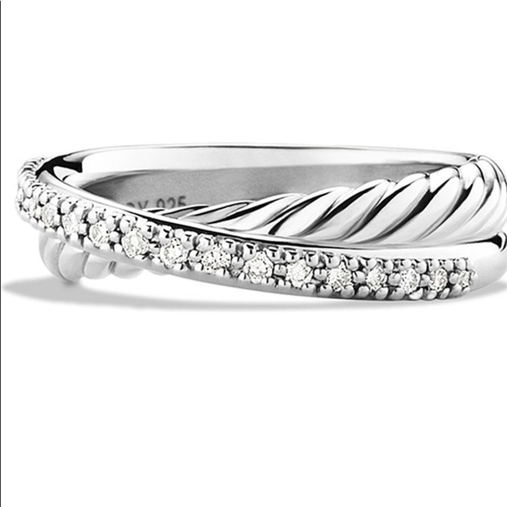 David Yurman Crossover Band with Diamonds